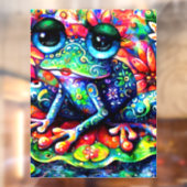 お洒落印象派フローラ絵画カエル ウィンドウサイン (シート2)