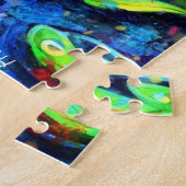 お洒落印象派フローラ絵画カエル ジグソーパズル (側面)