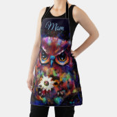 お洒落印象派フローラ絵画フクロウ エプロン (インサイチュ)