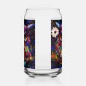 お洒落印象派フローラ絵画フクロウ ガラス缶 (右)