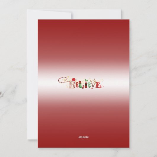 お洒落可愛い信じタイポグラフィ シーズンカード (裏面)