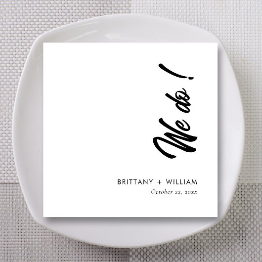 お洒落台本パーソナライズされた結婚の スタンダードカクテルナプキン