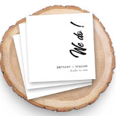 お洒落台本パーソナライズされた結婚の スタンダードカクテルナプキン