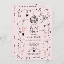 お洒落図解入りの、写真付きのブライダルシャワー