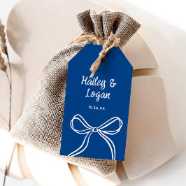 お洒落図解入りの、写真付きのモダンおもしろい結婚ズ ギフトタグ