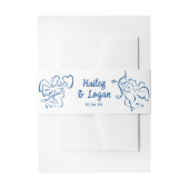 お洒落図解入りの、写真付きのモダンおもしろい結婚s 招待状ベリーバンド (正面例)