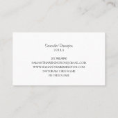 お洒落図解入りの、写真付きの助産師Doula妊婦 名刺 (裏面)