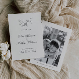 お洒落図解入りの、写真付きの結婚の セーブザデート