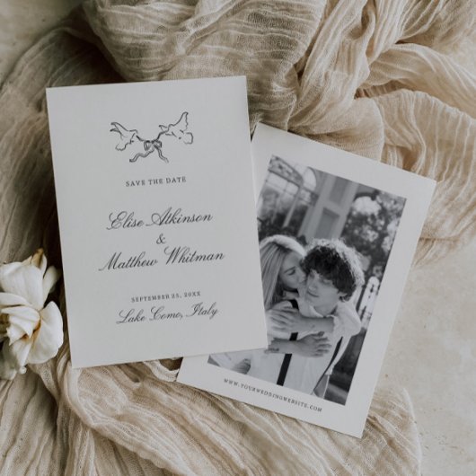 お洒落図解入りの、写真付きの結婚の セーブザデート