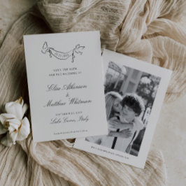 お洒落図解入りの、写真付きの結婚の セーブザデート