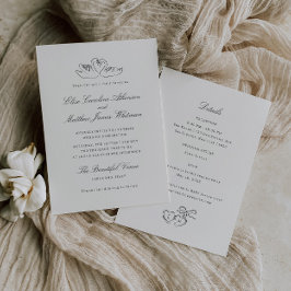 お洒落図解入りの、写真付きの飲み込み結婚る 招待状