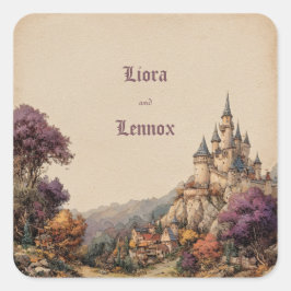 お洒落城の結婚紋章 スクエアシール