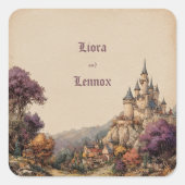 お洒落城の結婚紋章 スクエアシール (正面)