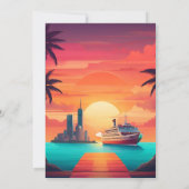 お洒落外ユニーク国ジャミ結婚カの 招待状 (裏面)