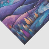 お洒落夜 – 川、木、山 薄葉紙 (詳細)