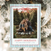 お洒落大千年のブルーボウ家族写真 シーズンカード