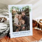 お洒落大千年のブルーボウ家族写真 シーズンカード