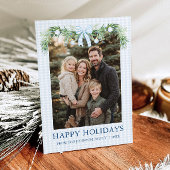 お洒落大千年のブルーボウ家族写真 シーズンカード