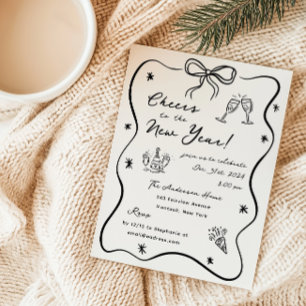 お洒落大晦日のスケッチパーティー 招待状