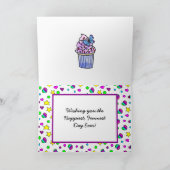 お洒落妖精と花ハッピーバースデー カード (内部)