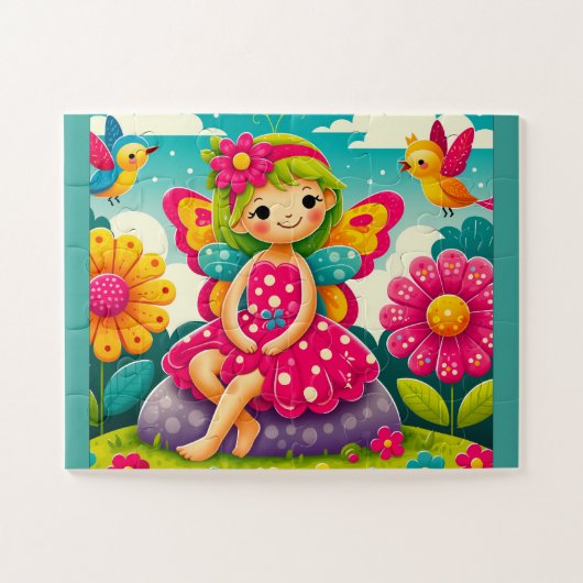 "お洒落妖精と鳥"ジグソーパズル ジグソーパズル (横)
