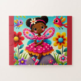 "お洒落妖精と鳥"ジグソーパズル ジグソーパズル