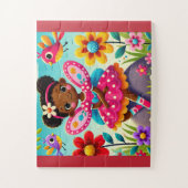 "お洒落妖精と鳥"ジグソーパズル ジグソーパズル (縦)