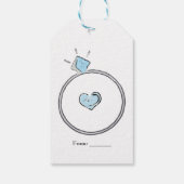お洒落婚約リングや輪ブライダルシャワーの好意 ギフトタグ (裏面)