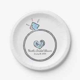 お洒落婚約結婚リングや輪ブライダルシャワー ペーパープレート