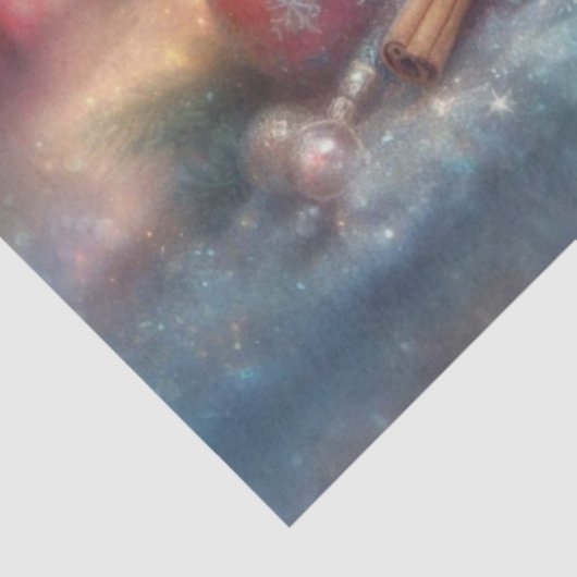 お洒落子犬のクリスマスハットホリデーデコページ 薄葉紙 (詳細)