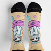 お洒落宇宙キャットレトロソックス ソックス (上部)
