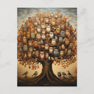 お洒落安息日：フクロウに飾られた樹上園 ポストカード
