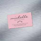 お洒落実在不動産業者（ピンク） マグネット名刺 (インサイチュ)