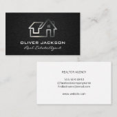 お洒落実在Estate Metalロゴ 名刺 (正面/裏面)