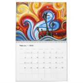 お洒落家コンテンポラリーの美術のカユニークレンダー カレンダー (2月 2026)