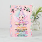 お洒落小妖精や小人パーティの招待状 招待状 (スタンド正面)