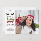 お洒落小妖精や小人ホリーすてきクリスマス シーズンカード (正面)