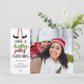 お洒落小妖精や小人ホリーすてきクリスマス シーズンカード (スタンド正面)