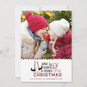 お洒落小妖精や小人メリーリトルクリスマスフォト シーズンカード (正面)