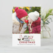 お洒落小妖精や小人メリーリトルクリスマスフォト シーズンカード (スタンド正面)