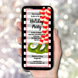 お洒落小妖精や小人レッグクリスマス 招待状