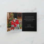 お洒落小妖精や小人レッグ折りクリスマスフォト シーズンカード (内部)