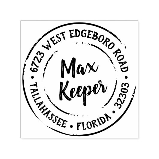 お洒落差出人住所ラベル セルフインキングスタンプ (デザイン)