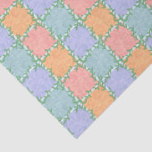 お洒落市松模様につる植物付きタイル 薄葉紙 (詳細)