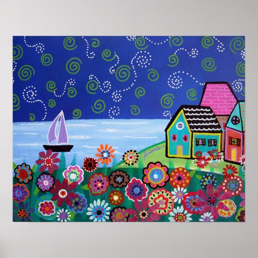 お洒落帆船絵画の ポスター (正面)