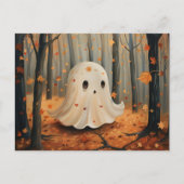 お洒落幽霊かわいい秋 ポストカード (正面)