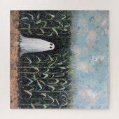 お洒落幽霊コーン絵を描フィールド ジグソーパズル (横)