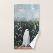 お洒落幽霊コーン絵を描フィールド バスタオルセット (ハンドタオル)