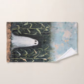 お洒落幽霊コーン絵を描フィールド バスタオルセット (ハンドタオル)