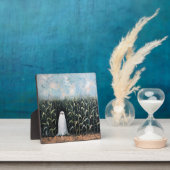 お洒落幽霊コーン絵を描フィールド フォトプラーク (インサイチュ)